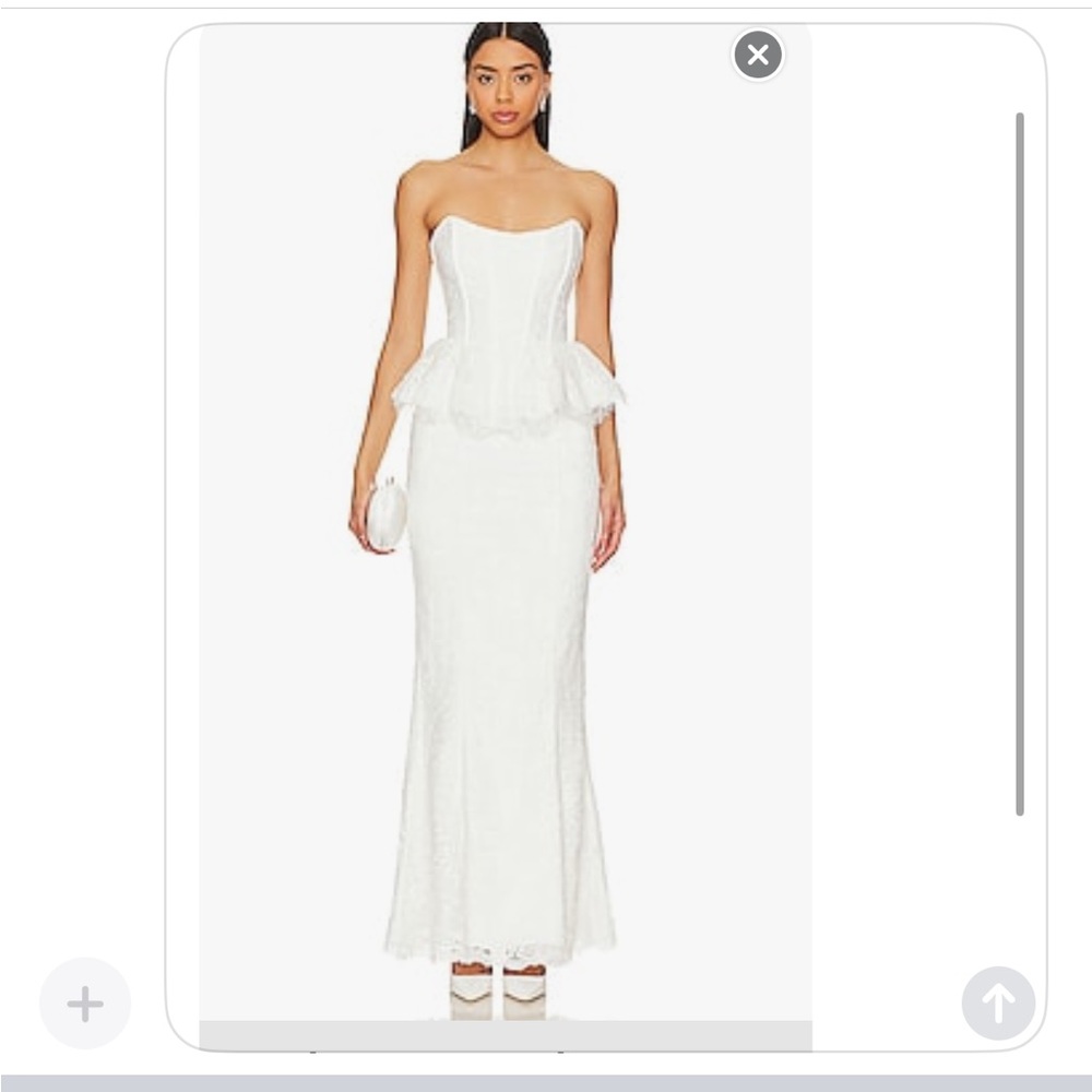 V. Chapman Strapless White Dress
